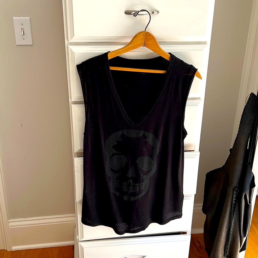 Zadig and Voltaire sleeveless Skull top- Uber chic and cool